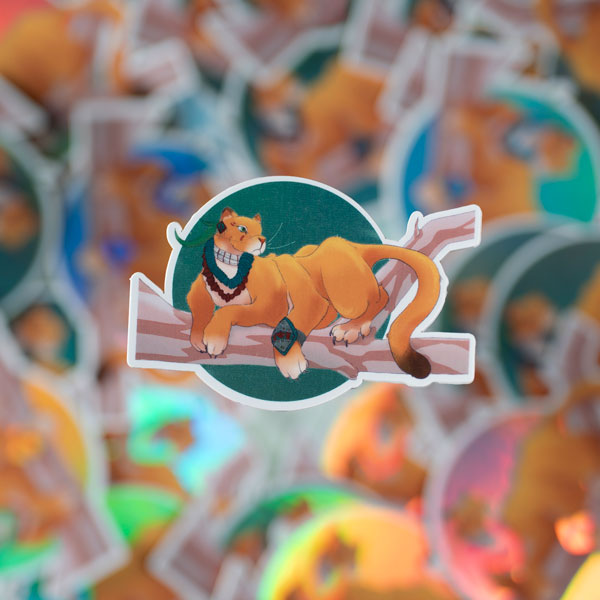 Holo Cryptid Stickers - Wampus Cat