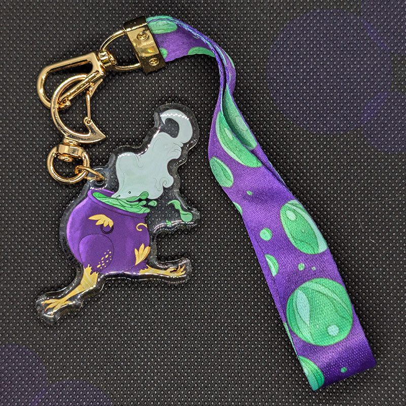 Baba Yaga Cauldron Keychain w/ Strap