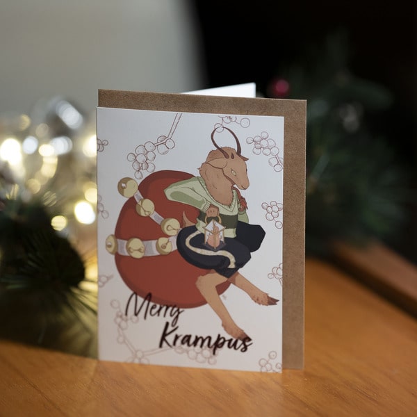 Krampus Holiday Cards w/ Envelopes