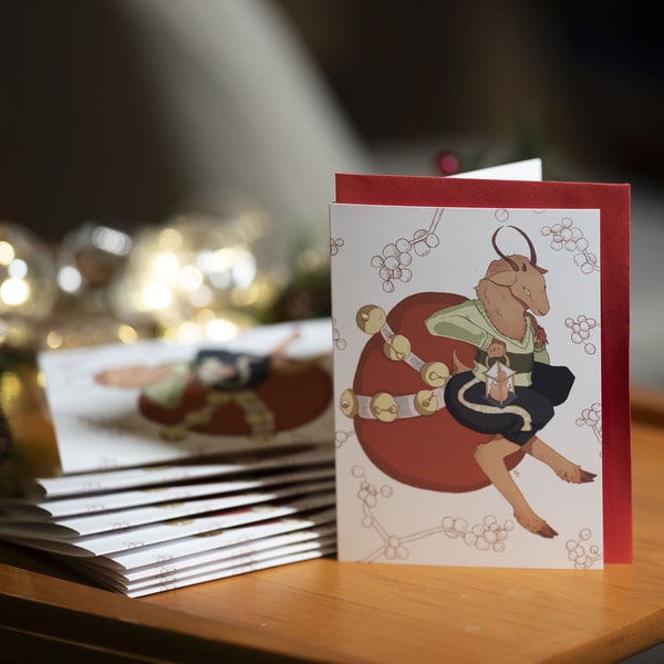 Krampus Holiday Cards w/ Envelopes