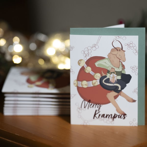 Krampus Holiday Cards w/ Envelopes