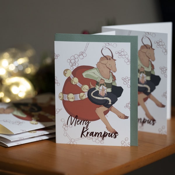 Krampus Holiday Cards w/ Envelopes