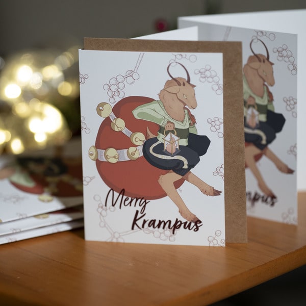 Krampus Holiday Cards w/ Envelopes