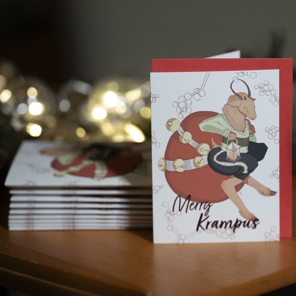 Krampus Holiday Cards w/ Envelopes