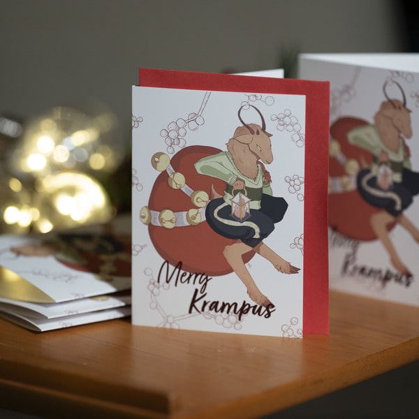 Krampus Holiday Cards w/ Envelopes