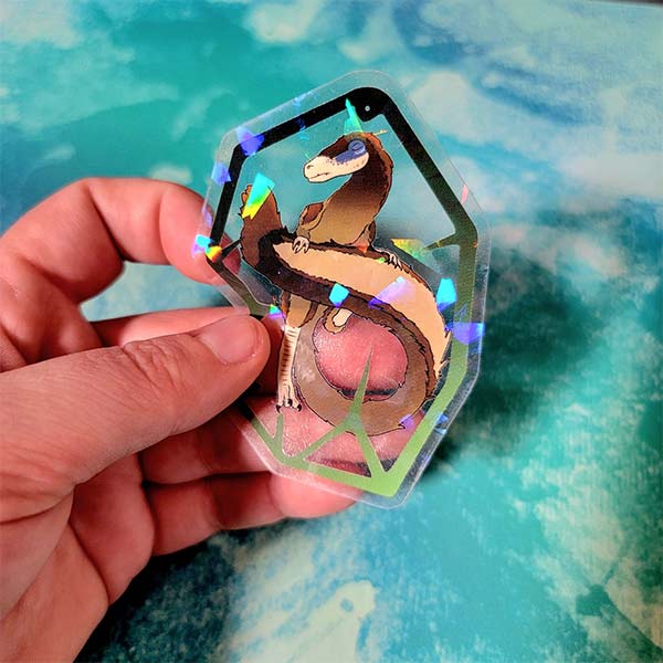 Sciurumimus Crystal Clear 'Geometric Holo' Sticker