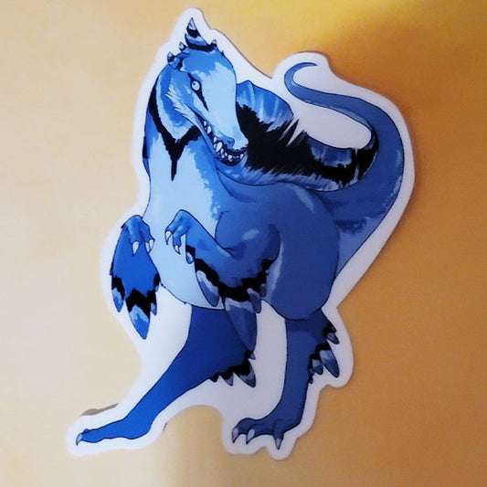 Bluejay Dino Glossy Sticker