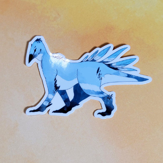 Cerulean Warbler Dino Glossy Sticker