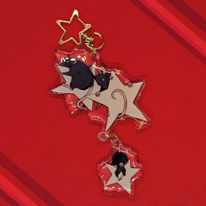 Moe, Sally, and Amy Tiered Acrylic Keychain