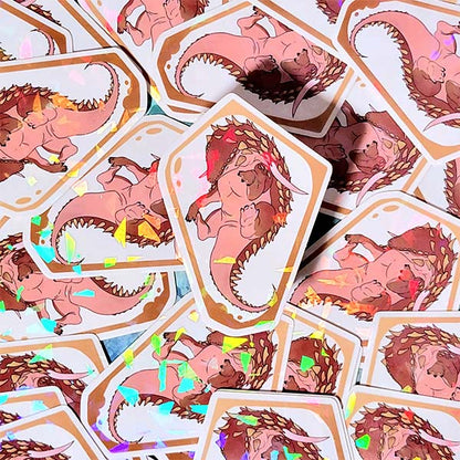 Nodosaur Crystal Clear 'Geometric Holo' Sticker