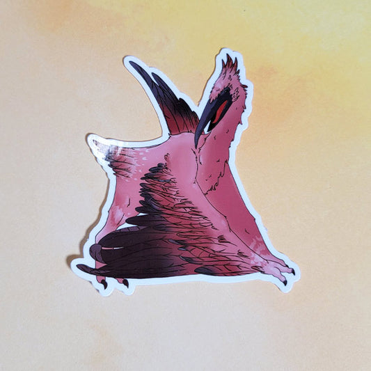 Scarlet Ibis Dino Glossy Sticker
