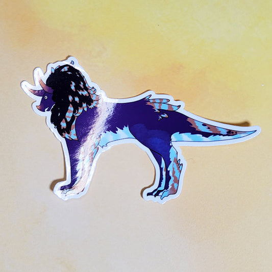 Violet Cuckoo Dino Glossy Sticker